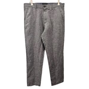 Banana Republic Pants Mens 35x32 Aiden Fit Linen Blend Straight Leg Gray
